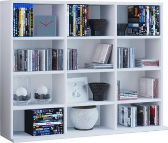 ebuy24 Ebuy24 - Estante De Madera Vcm De Pie Gabinete De Cd De Ahorro De Espacio Para 480 Cd O 224 Dvd Dimensiones:al. 82 X An. 102 X P. 23 Cm Estante De Dvd