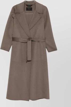 Palt&ograve; belted single breasted coat