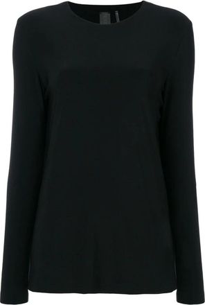 Norma Kamali Rondgebreide trui met lange mouwen - Dames - Ronde hals truien - Zwart - XS - Truien & Vesten