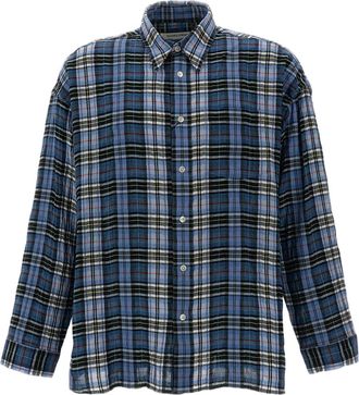 Sunflower Blue Multi Stable Checked Cotton-Blend Casual Shirt