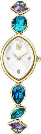 Swarovski Gema Crystal Bracelet Watch, 27mm x 20mm in Gold/Multi at Nordstrom