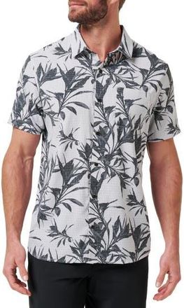 Travis Mathew Light Map Short Sleeve Button-Up Shirt in Micro Chip at Nordstrom Rack, Size Xxx-Large