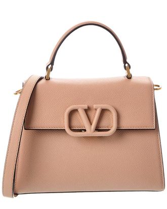 Valentino Vsling Small Grainy Leather Satchel