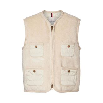 Moncler Vests, female, Beige, Size: L Plys Vest