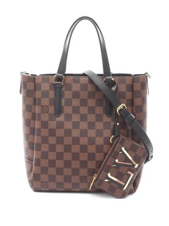 Louis Vuitton Belmont geruite shopper - Bruin