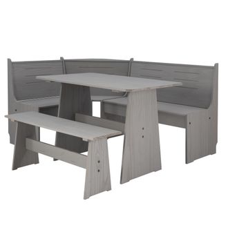 Linon Waldron Corner Nook Set Grey Kit