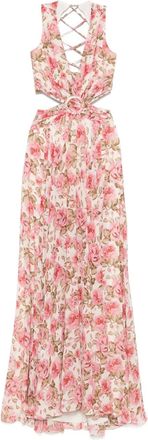 Nissa Abito con stampa a fiori - Toni neutri