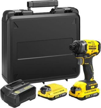 Stanley Destornillador De Impacto Sfmcf810d2k-qw Brushless 18v Li-ion 2ah 170nm