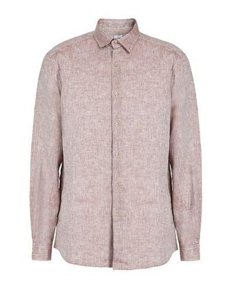 8 by YOOX LINEN L/SLEEVES REGULAR-FIT SHIRT