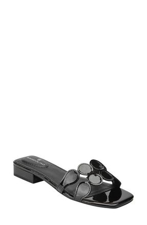 Bandolino Mayla Square Toe Slide Sandal in Black at Nordstrom, Size 9.5