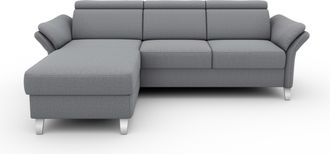 Sit&more Ecksofa »Vincenzo L-Form« inklusive Kopfteilverstellung, wahlweise mit Bettfunktion, Bettkasten