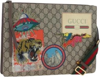 Gucci Pre-owned Vintage Shoulder Bag - Dames - Vintage Schoudertas - Beige - ONE Size - Leer - Vintage