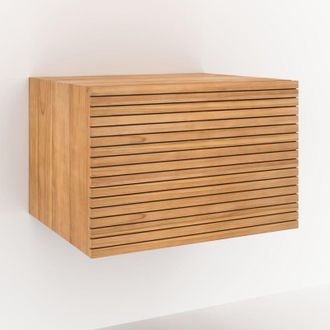 Rendez-Vous Déco Mueble de baño colgado de madera de teca 60 cm - Raye