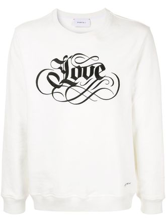 Ports V Sweater met borduurwerk - Wit