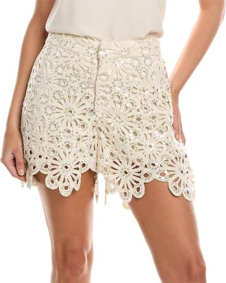 Maje Crochet Sequin Short