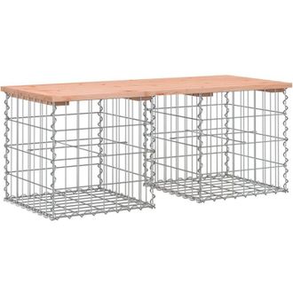 vidaXL Vidaxl - Banco Jard&iacute;n Dise&ntilde;o Gaviones Madera Abeto Douglas 103x44x42 Cm