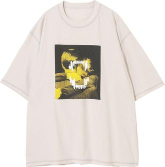 Undercover vampire-print T-shirt - Neutrals