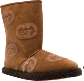 Gucci Tan Wuede/Wool GG Boots Size 37.5