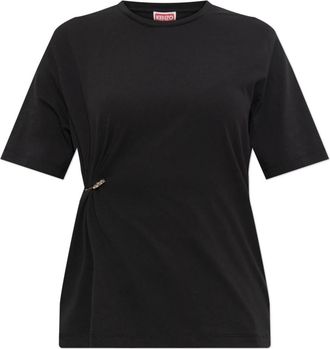 Kenzo T-shirt met applicatie - Dames - T-shirts - Zwart - L - Katoen - Tops