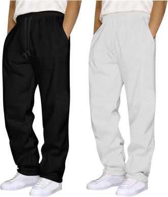 Generic Joggers for Men UK Tracksuit Jogging Bottoms Mens Clothing Cargo Trousers Fleece Lined Lounge Pants Wide Leg Baggy Straight Leg Work Walking Chinos Th
