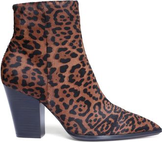 Santoni animal-print heeled ankle boots - Brown