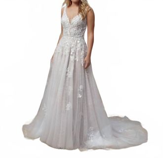Casablanca Lucy Wedding Dress In Nude