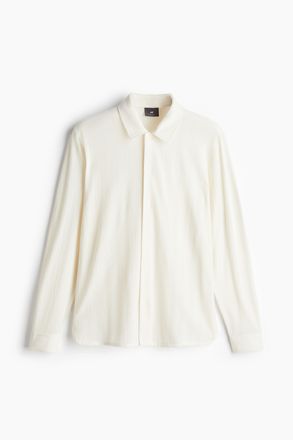 H&M Hemd aus Spitzenjersey in Regular Fit - Cremefarben