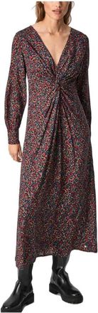 Pepe Jeans London Gedrapeerde Babette Jurk - Dames - Casual kleedjes - Veelkleurig - XS - Kleedjes