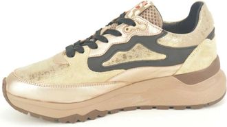 Floris Van Bommel Schoenen, Dames, Veelkleurig, 40 EU, Beige + Goud Runner N