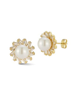 Chloe and Madison Chloe And Madison Plated Cz Earrings