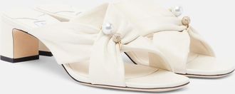 Jimmy Choo London Rafi embellished leather mules