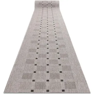 RugsX Alfombra De Pasillo Sizal Floorlux Modelo 20079 Plateado /negro 70 Cm Beige 70x740 Cm