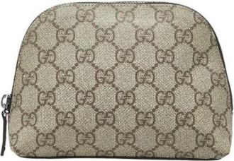 Gucci Pre-owned Bags, female, Beige, Size: ONE SIZE Pre-owned GG Supreme PVC Pouch