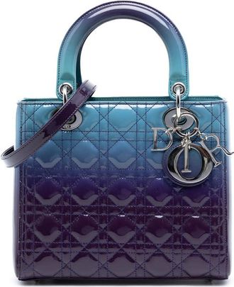 Dior Pre-owned Dior Medium Ombre Patent Cannage Lady Dior Ladies 16-BO-0175