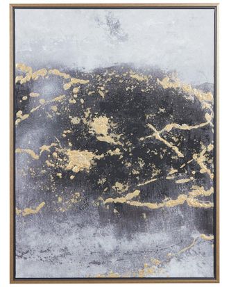 CosmoLiving by Cosmopolitan Cosmoliving By Cosmopolitan Metal Contemporary Abstract Framed Wall Art