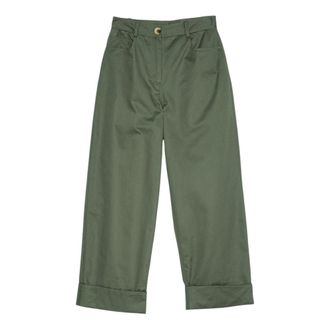Twinset Twin-set Trousers - female - Twinset - Straight Trousers - Green - L - Trousers