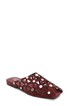 Ash Bone Embellished Open Toe Mule in Marsala at Nordstrom, Size 11Us