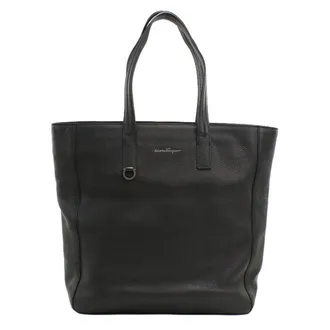 Ferragamo Black Leather Tote Bag (Pre-Owned)