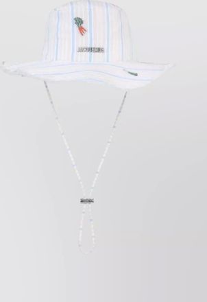 Jacquemus artichoke bucket hat striped chin strap