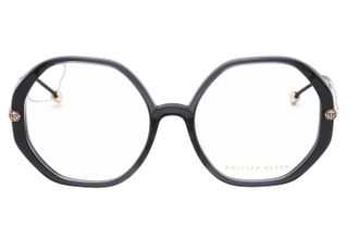 Philipp Plein Round Acetate Eyeglasses - Black