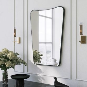 Dmora Espejo Pascelupo, Forma Rectangular, Tipo De Pared, Estructura Transparente, 50x70h Cm Negro