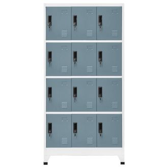 Berkfield Home Locker Cabinet Light Grey & Dark Grey 90x45x180 cm Steel | Size: 90 x 45 x 180 cm