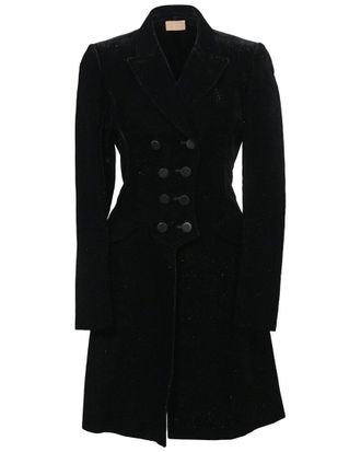 Alaia Ala&iuml;a Double-Breasted Glitter Coat (Authentic Pre-Loved)