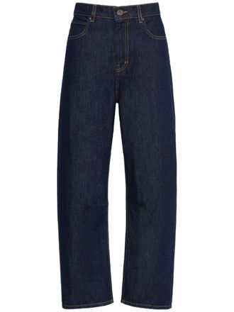 Weekend Wide-Leg Cropped Jeans with High Waist and Classic Five-Pocket Styling