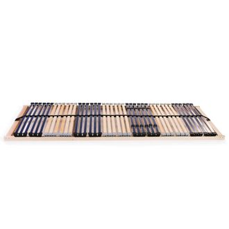Berkfield Home Slatted Bed Bases 2 pcs with 42 Slats 7 Zones 90x200 cm in Brown