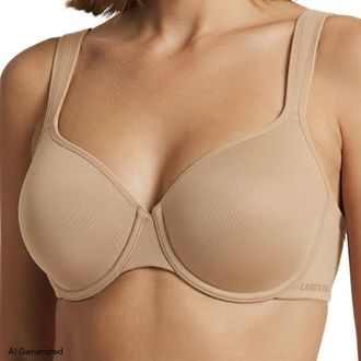 Lands End Full Coverage Bra True Solutions Light Weight Microfiber Basics in Clay Bisque at Nordstrom, Size 34C