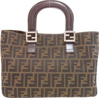 Fendi Pre-owned Vintage Canvas Handtas - Dames - Vintage Handtas - Bruin - ONE Size - Vintage