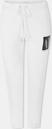 A|X Armani Exchange Womens Lettering Regular Fit Joggers in Opt.White - Size 14 UK