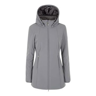 Yes-Zee YES Zee, Dames, Mantels, Grijs, Maat: L Leer