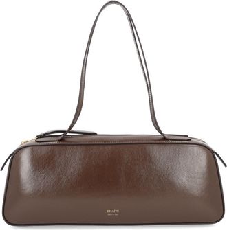 Khaite Womens Simona Shoulder Bag Brown Calf Leather